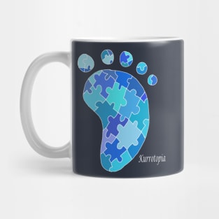 Blue footprints Mug